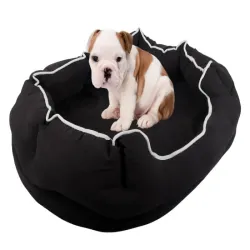 Miękkie legowisko 60x70cm posłanie kojec dla psa kota wygodne czarne-5907451370261