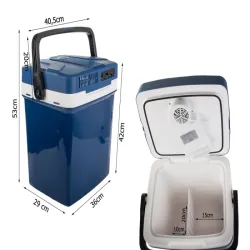 Lodówka turystyczna samochodowa 12v 230v 26l funkcja grzania do domu-5907451358832