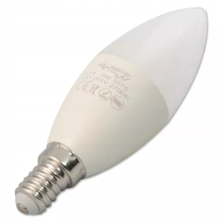 Żarówka świecowa led E14 świeca ciepła biała 500lm 5W/220V Vita-5908263384859
