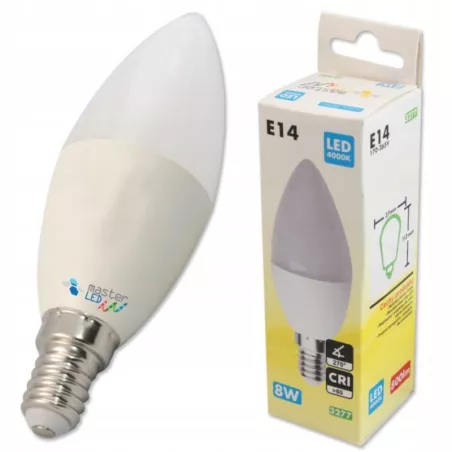 Żarówka led E14 świeca ciepła biała 800lm 8W Vita-5908263380035