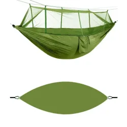 Hamak kokon 250x140cm ogrodowy dwuosobowy turystyczny z moskitierą-5907451352779