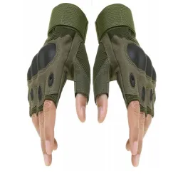 Rękawice taktyczne XL bez palców wojskowe survival zapinane na rzep-5907451343128