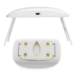 Mini lampa uv przenośna 6 diod led do paznokci hybrydy żeli mostek 6w-5907451317181