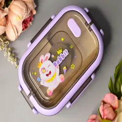 Lunchbox pojemnik na śniadanie obiad z przegródkami i sztućce-5907451369333