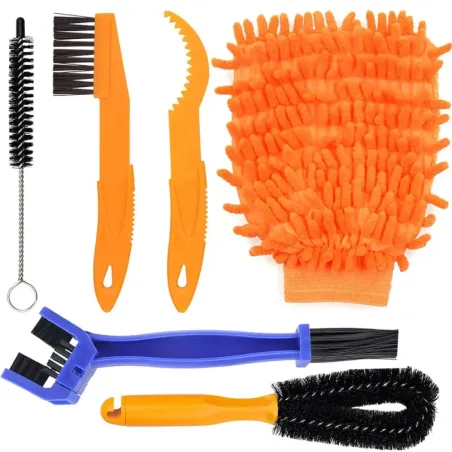Zestaw do czyszczenia roweru 7w1 szczotki do łańcucha opon pielęgnacji-5907451361740