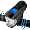 Lampka rowerowa przednia tylna led licznik km klakson dzwonek głośny 3w1-5907451358153