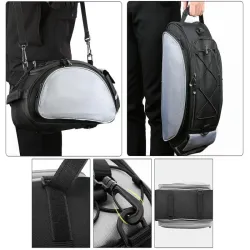Torba rowerowa 13l sakwa na bagażnik rowerowy z paskiem na ramię-5907451342640