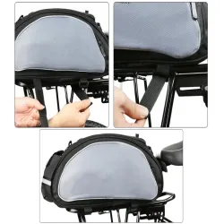 Torba rowerowa 13l sakwa na bagażnik rowerowy z paskiem na ramię-5907451342640