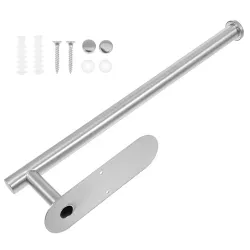 Uchwyt na ręcznik papierowy kuchenny łazienkowy metalowy srebrny loft-5907451375136