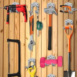 Wieszaki ścienne na narzędzia haczyki 20szt metal zestaw z wkrętami-5907451376058