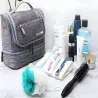 Kosmetyczka podróżna organizer z haczykiem unisex wodoodporna szara-5907451375587