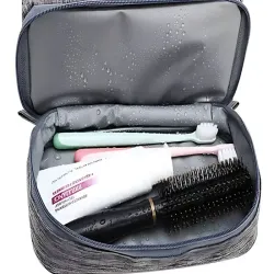 Kosmetyczka podróżna organizer z haczykiem unisex wodoodporna szara-5907451375587
