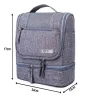 Kosmetyczka podróżna organizer z haczykiem unisex wodoodporna szara-5907451375587