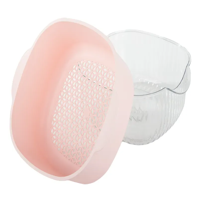 Miska podwójna do mycia owoców durszlak cedzak kosz ociekacz sitko-5907451363553