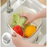 Miska podwójna do mycia owoców durszlak cedzak kosz ociekacz sitko-5907451363553