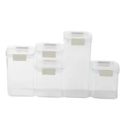 Pojemniki kuchenne zestaw 5 sztuk na żywność do makaronu z uszczelką-5907451363133