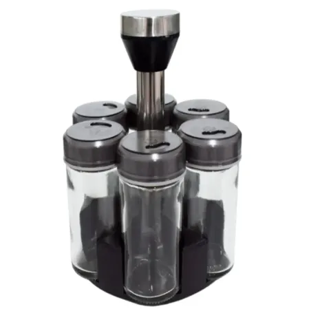 Organizer na przyprawy obrotowy pojemniki szklane 6 sztuk przyprawnik-5907451350560