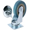 Kółko meblowe obrotowe 100mm gumowe metalowe do wózka mebli ciche-5907451376003