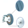 Kółko meblowe obrotowe 100mm gumowe metalowe do wózka mebli ciche-5907451376003