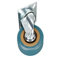 Kółko meblowe obrotowe 75 mm gumowe metalowe do wózka mebli ciche-5907451375990