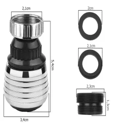 Perlator przedłużka do kranu baterii ruchoma 360 2 tryby pracy-5907451339862