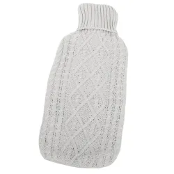 Termofor gumowy w szarym sweterku duży 2l ogrzewacz ciepłą wodę-5907451365168