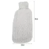 Termofor gumowy w szarym sweterku duży 2l ogrzewacz ciepłą wodę-5907451365168