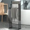 Wieszak łazienkowy stojak na ręczniki suszarka loft metalowy czarny-5907451375143