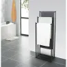 Wieszak łazienkowy stojak na ręczniki suszarka loft metalowy czarny-5907451375143