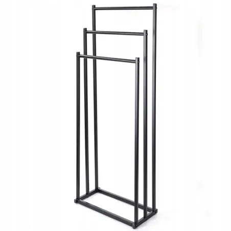 Wieszak łazienkowy stojak na ręczniki suszarka loft metalowy czarny-5907451375143