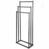 Wieszak łazienkowy stojak na ręczniki suszarka loft metalowy czarny-5907451375143