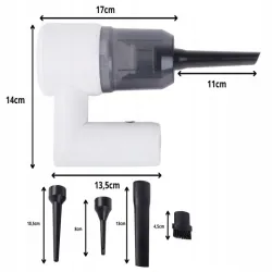 Odkurzacz bezprzewodowy samochodowy 2w1 dmuchawa końcówki usb filtr-5907451373217