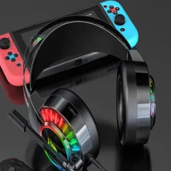 Słuchawki gamingowe 7.1 rgb z mikrofonem przewodowe nauszne dla graczy-5907451375013