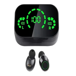 Słuchawki douszne z mikrofonem bluetooth bezprzewodowe ładowane z etui-5907451375006