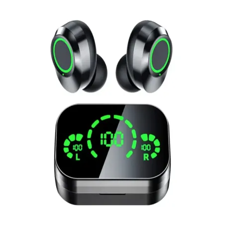 Słuchawki douszne z mikrofonem bluetooth bezprzewodowe ładowane z etui-5907451375006