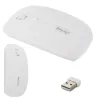 Mysz myszka optyczna bezprzewodowa slim 2,4 ghz biała na 2 baterie AAA-5907451316825