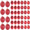 Bombki choinkowe 6/4/3cm i gwiazda zestaw 100 szt na święta czerwone-5907451338223