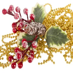 Stroik świąteczny ozdoba dekoracja jarzębina stół na boże narodzenie-5907451367698