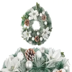 Świąteczny wianek dekoracyjny ozdoba na drzwi ścianę boże narodzenie-5907451366622