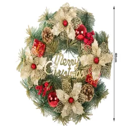 Świąteczny wianek dekoracja ozdoba na drzwi ścianę boże narodzenie-5907451366578