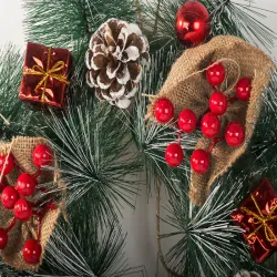 Wianek stroik na boże narodzenie święta dekoracja na drzwi okno-5907451366523