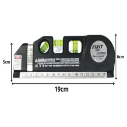 Poziomica laserowa precyzyjna z miarką 2.5m miara laser 3 tryby led-5907451371923