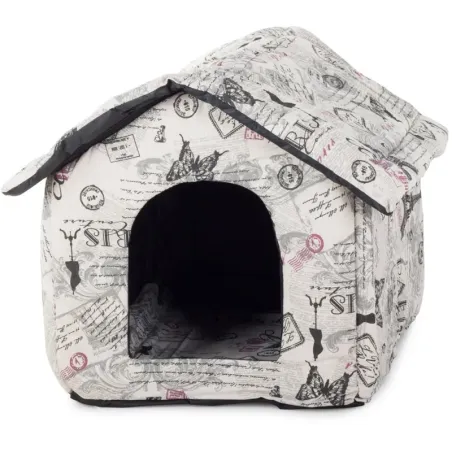 Domek buda dla psa i kota rozmiar XL z wkładką 41x37.5x43cm wzór Paris-5907451313602