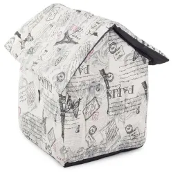 Domek buda dla psa i kota rozmiar XL z wkładką 41x37.5x43cm wzór Paris-5907451313602