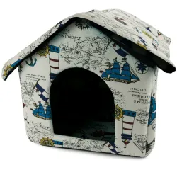 Domek buda dla psa i kota rozmiar XL z wkładką 41x37.5x43cm statki-5907451313626
