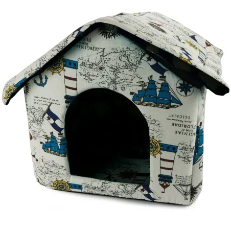 Domek buda dla psa i kota rozmiar XL z wkładką 41x37.5x43cm statki-5907451313626