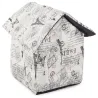 Domek buda dla psa i kota rozmiar M z wkładką 33x32.5x28.5cm Paris-5907451313572