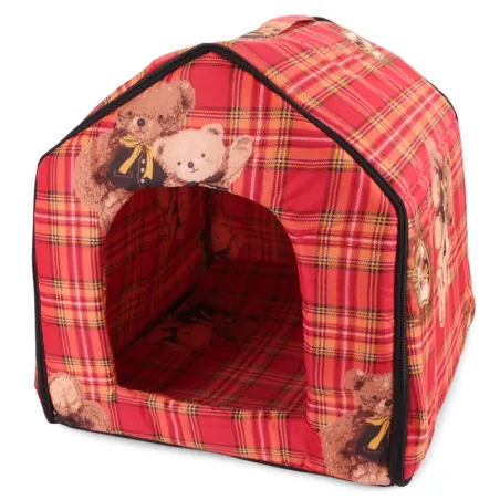 Buda domek dla psa i kota rozmiar XL z wkładką 36x37x32cm czerwona-5907451313480