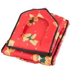 Buda domek dla psa lub kota rozmiar L z wkładką 30x32x36cm czerwona-5907451320600