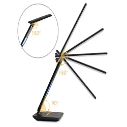 Lampka biurkowa led szkolna usb zegar ładowarka indukcyjna QI usb-5907451331040